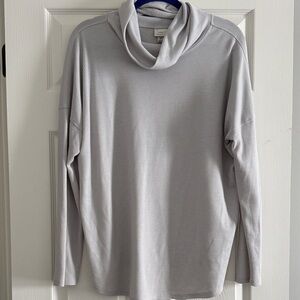 a new day Light Gray Waffle Knit Cowl Neck Pullover